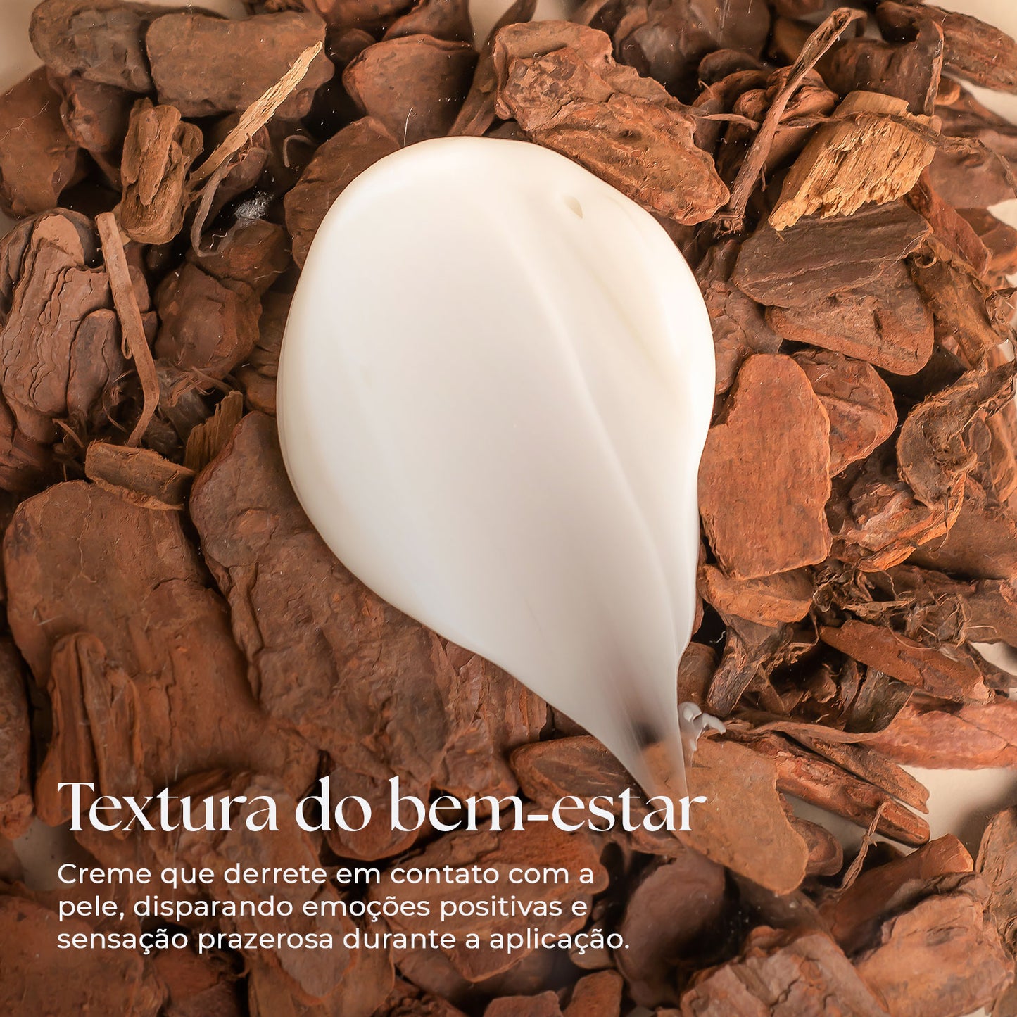 Amvi hidratante corporal natural para peles secas, com oleos essenciais de benjoim e sandalo. Aromaterapia relaxante e aconchegante. Textura do bem estar